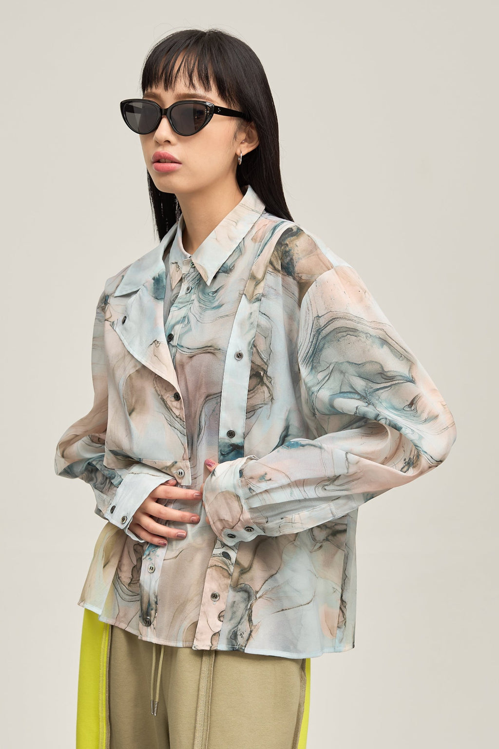 B'2nd別注Marble paint design shirt