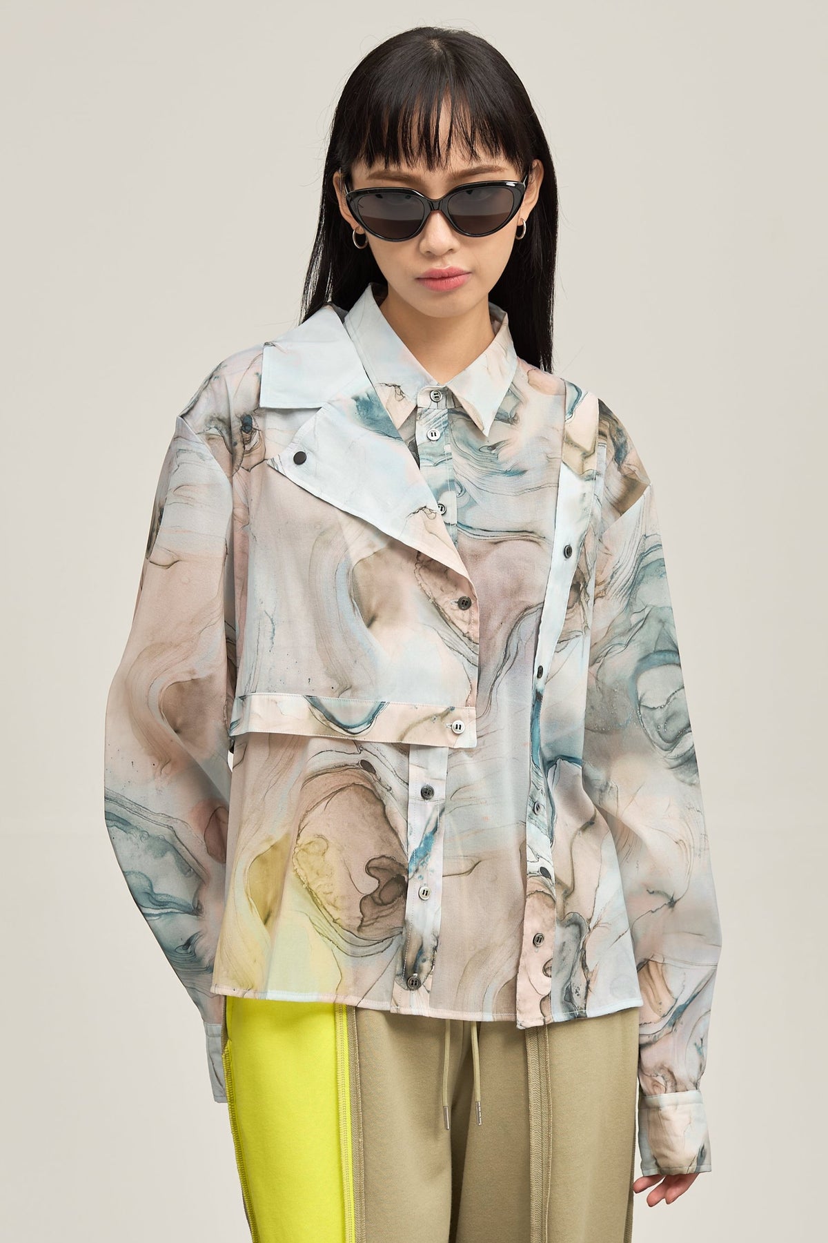 B'2nd別注Marble paint design shirt
