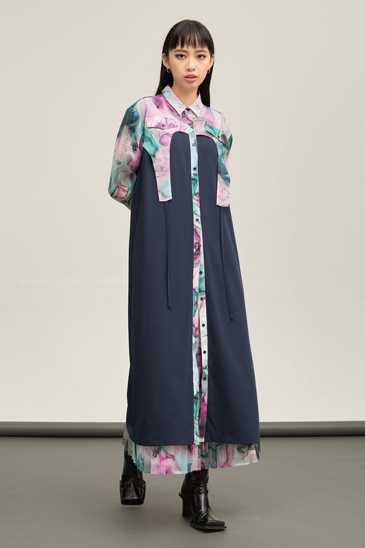 B'2nd別注 Marble paint hem one piece