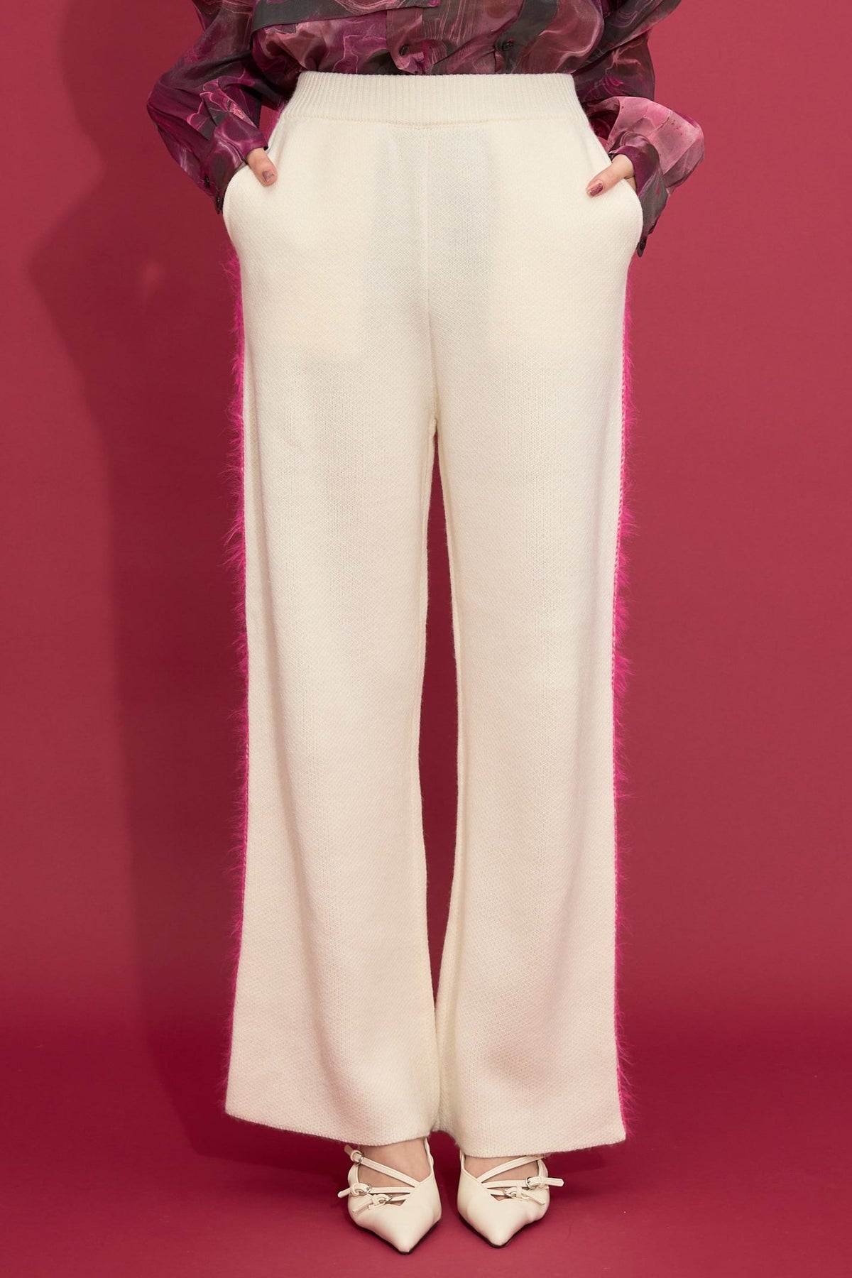 Sideline logo jacquard pants