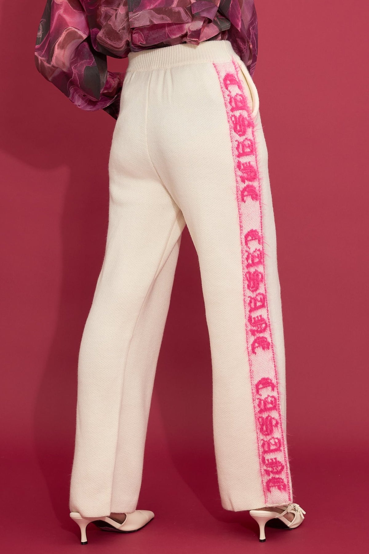 Sideline logo jacquard pants