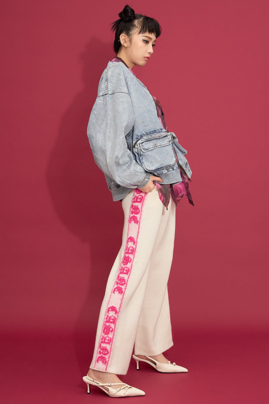 Sideline logo jacquard pants