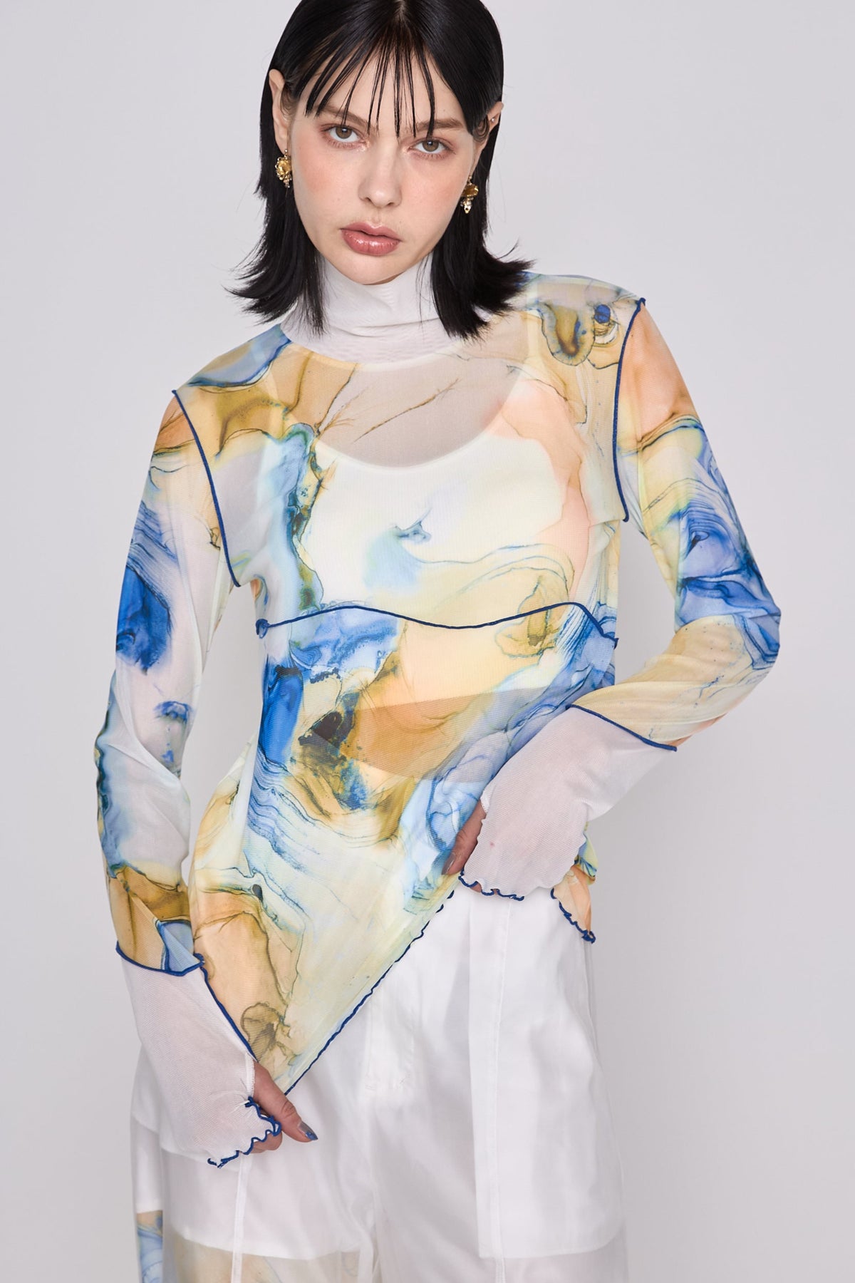 Marble paint mellow tops