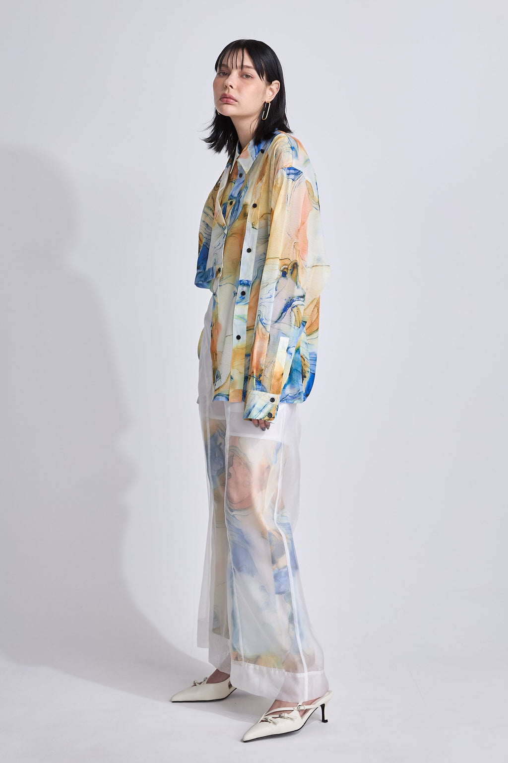 Marble paint big shirt