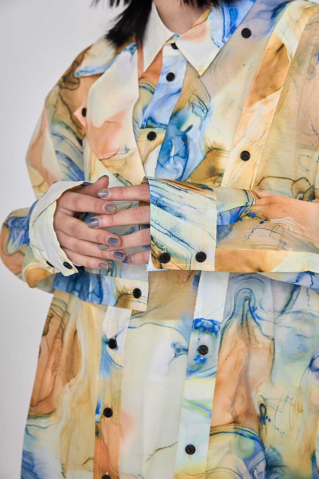 Marble paint big shirt