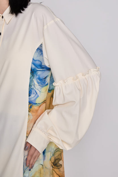 Marble paint design one piece