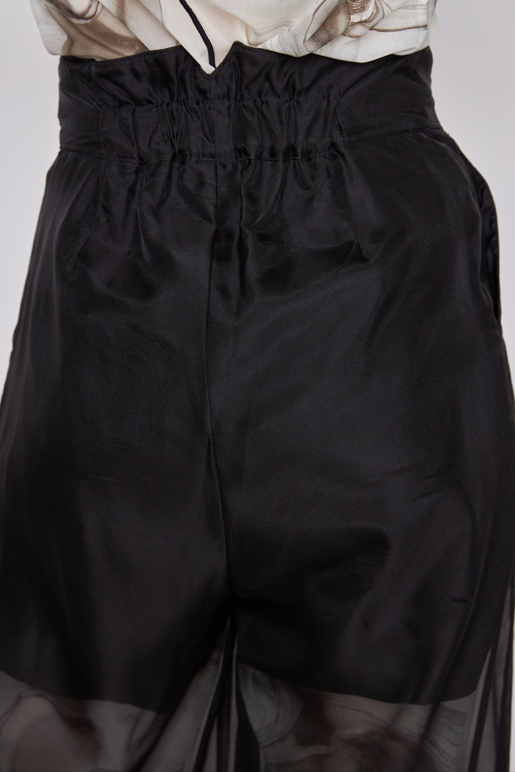 Marble paint sheer wide pants