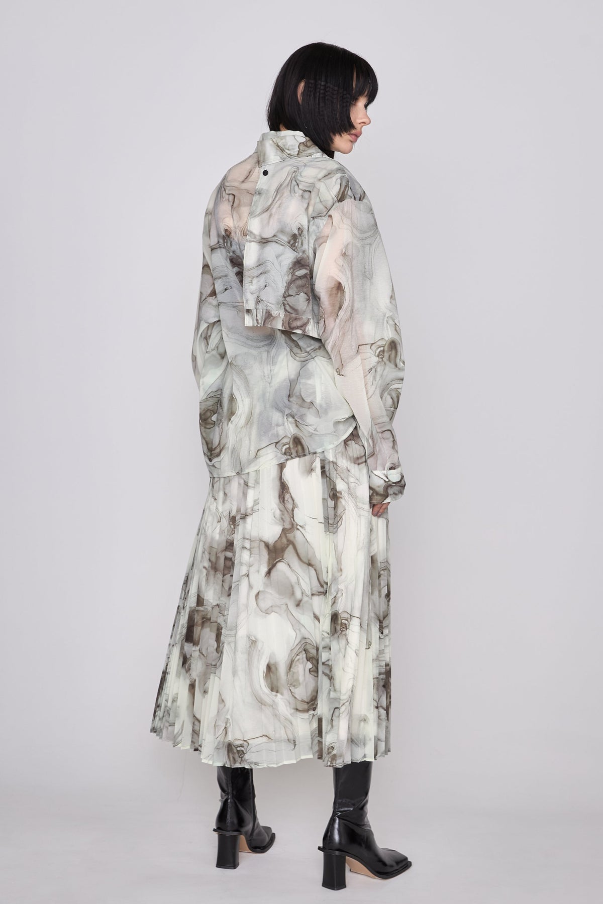 Marble paint big shirt