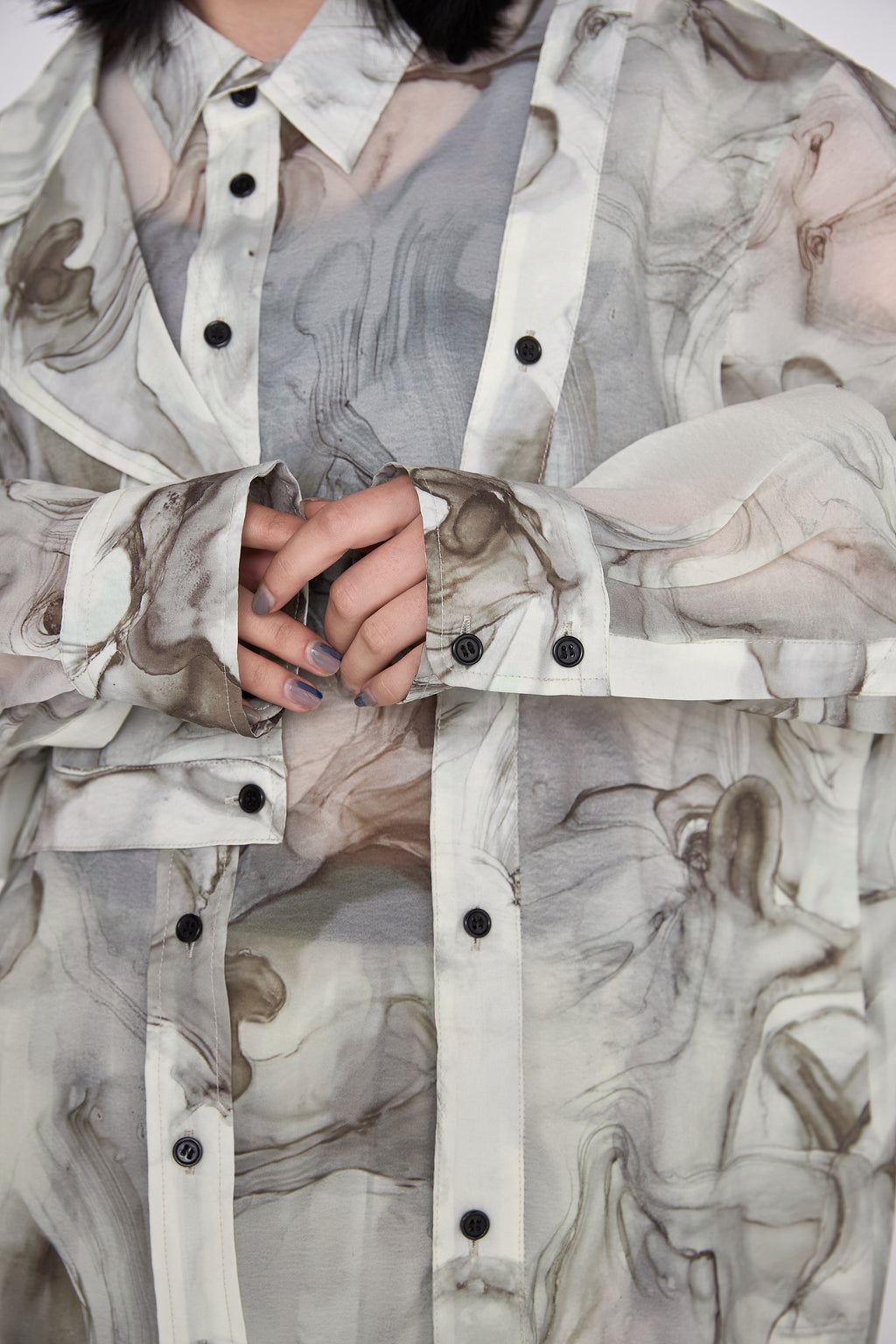Marble paint big shirt