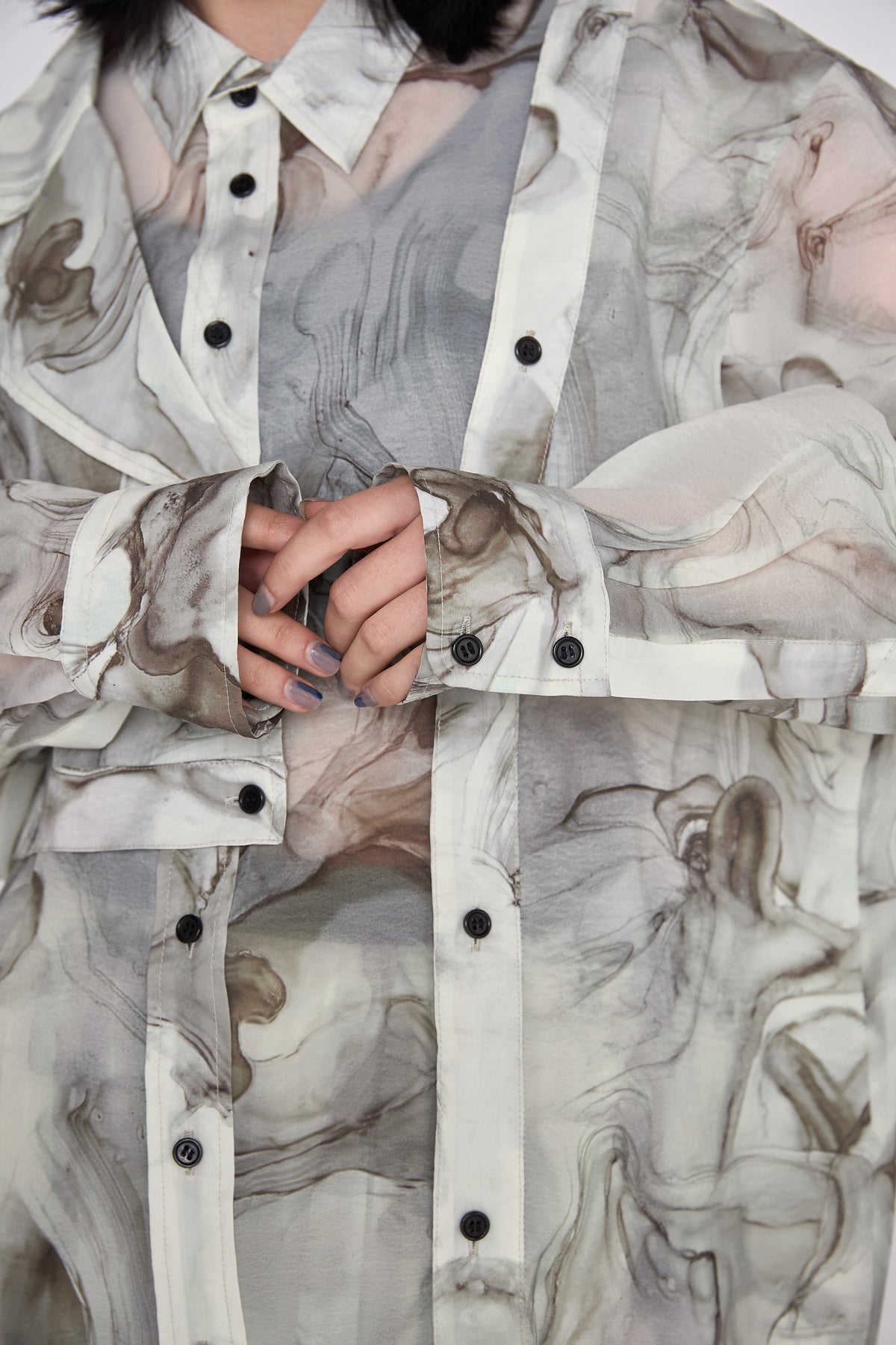 Marble paint big shirt
