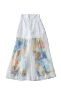 Marble paint sheer wide pants
