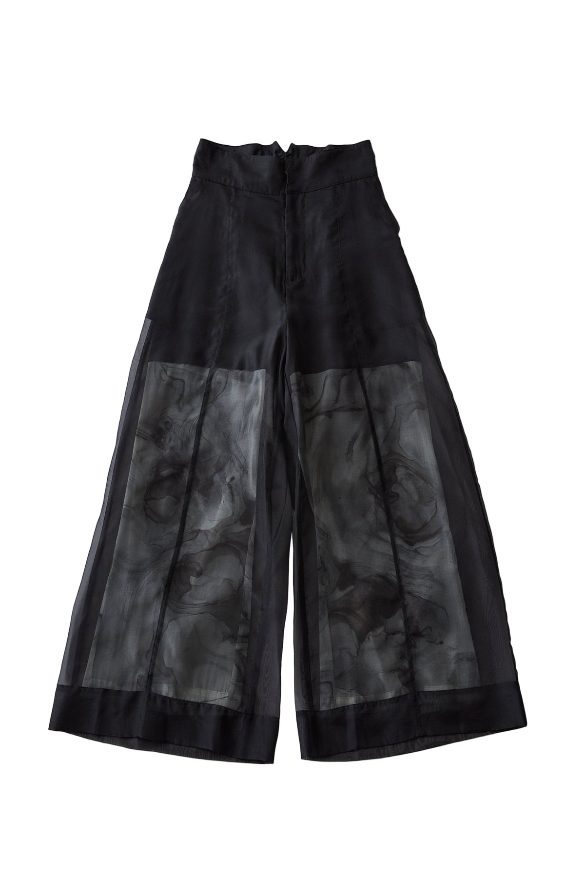 Marble paint sheer wide pants