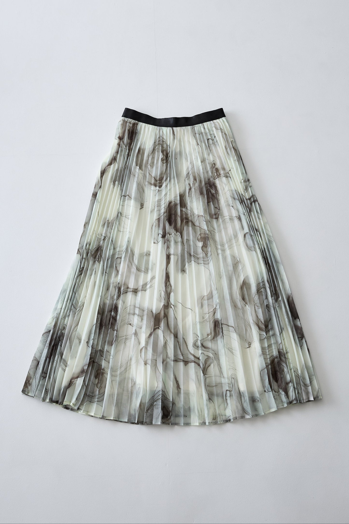 【予約商品】 Marble paint pleated skirt