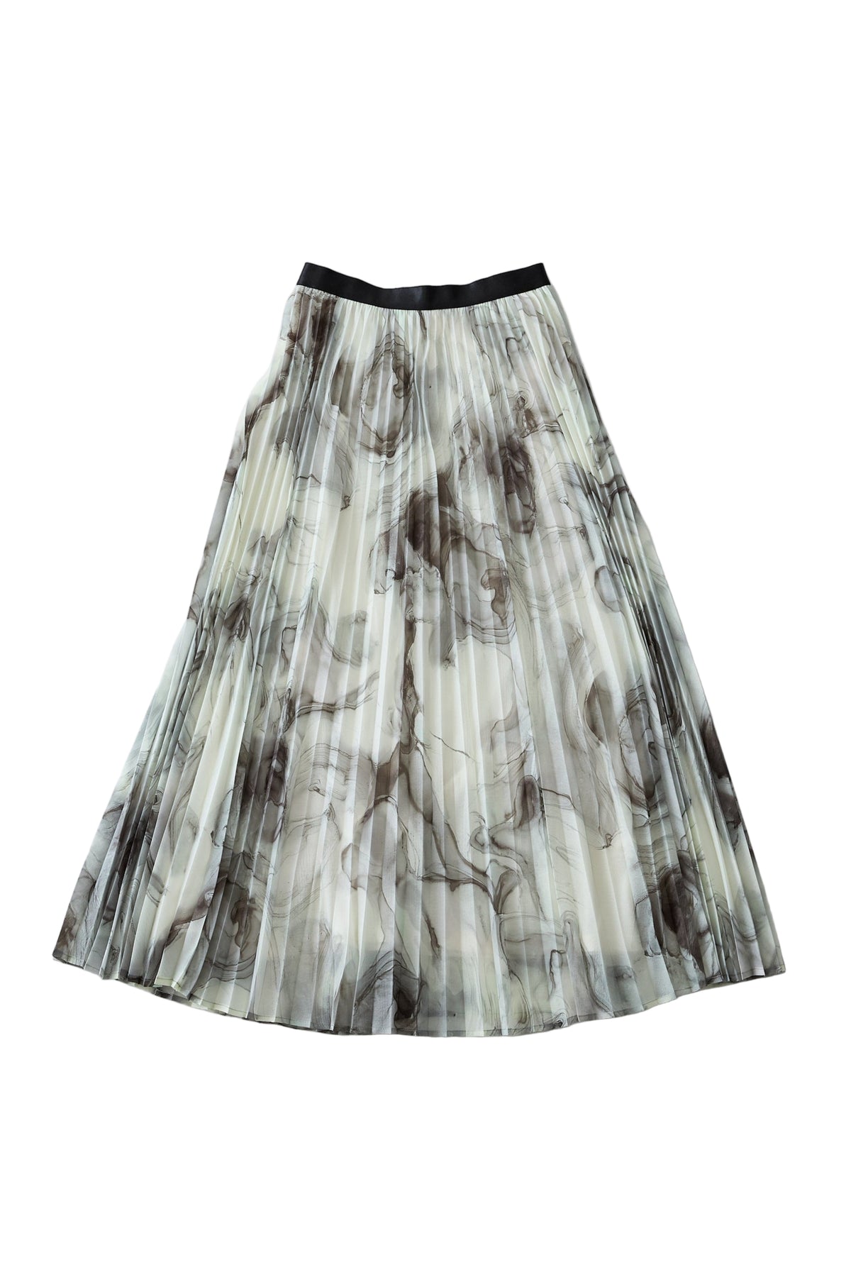 Marble paint pleated skirt
