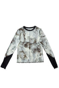 Marble paint mellow crew tops