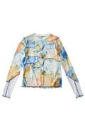 Marble paint mellow crew tops