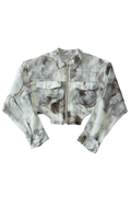 Marble paint zip shirt