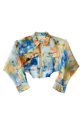 Marble paint zip shirt