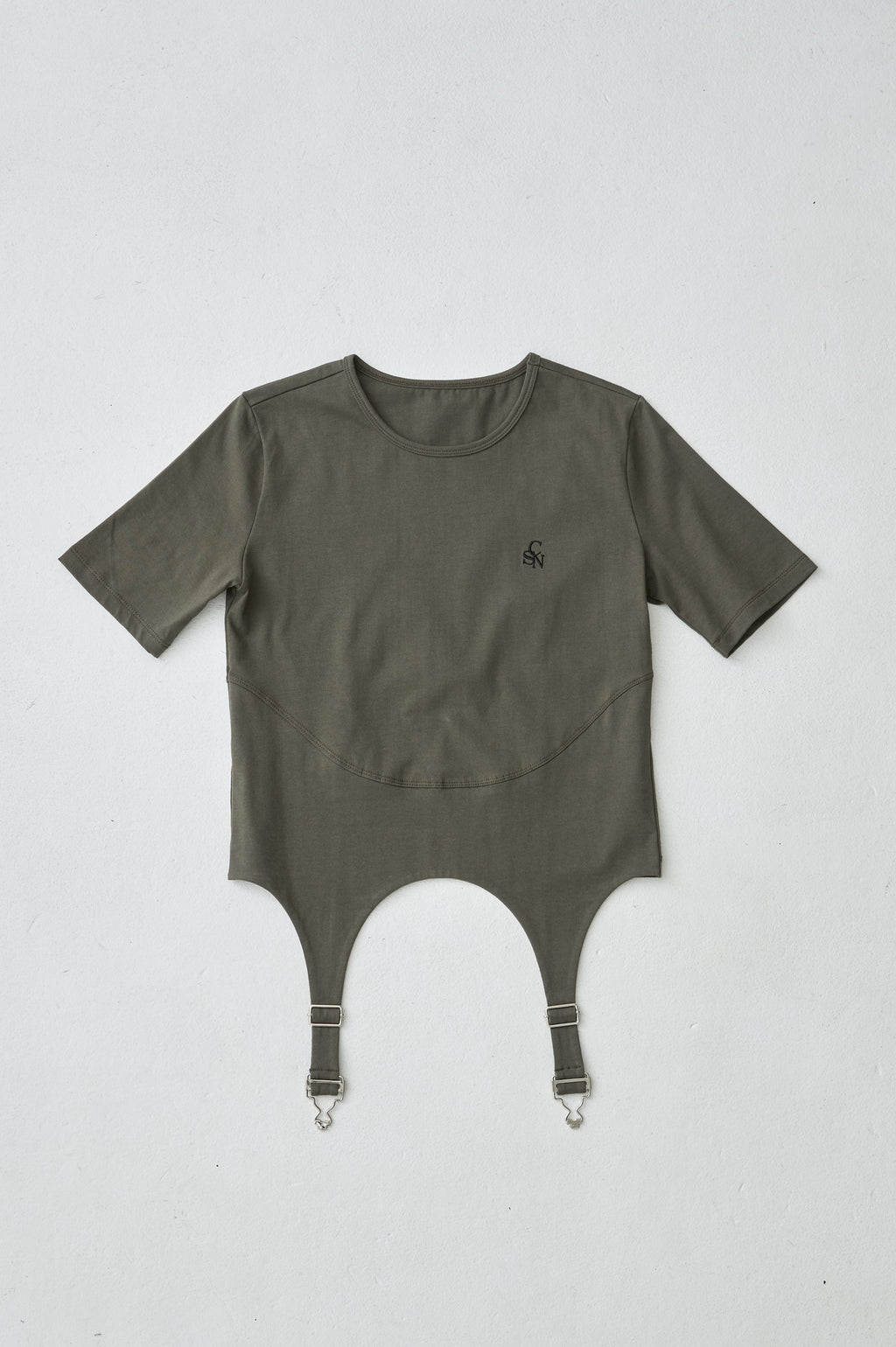 Irregular hem logo T-shirt