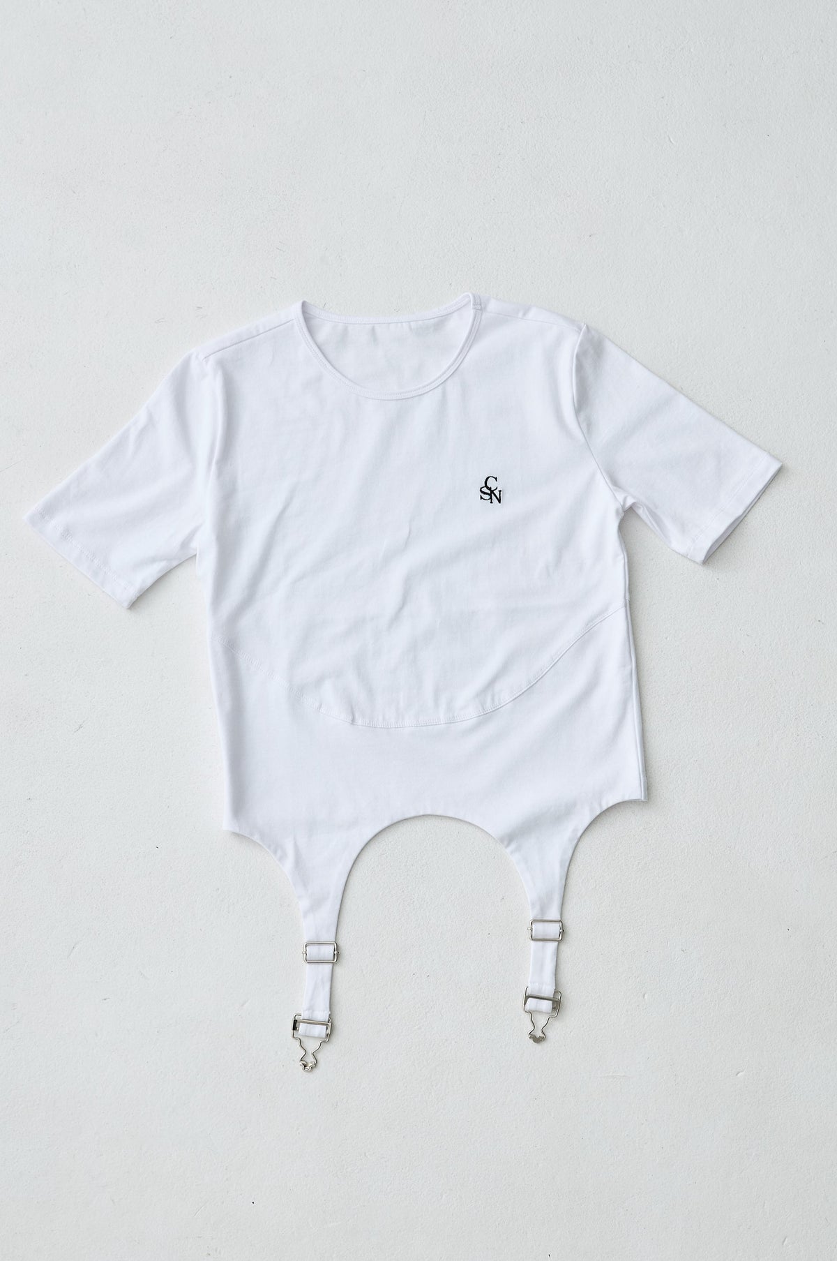 Irregular hem logo T-shirt