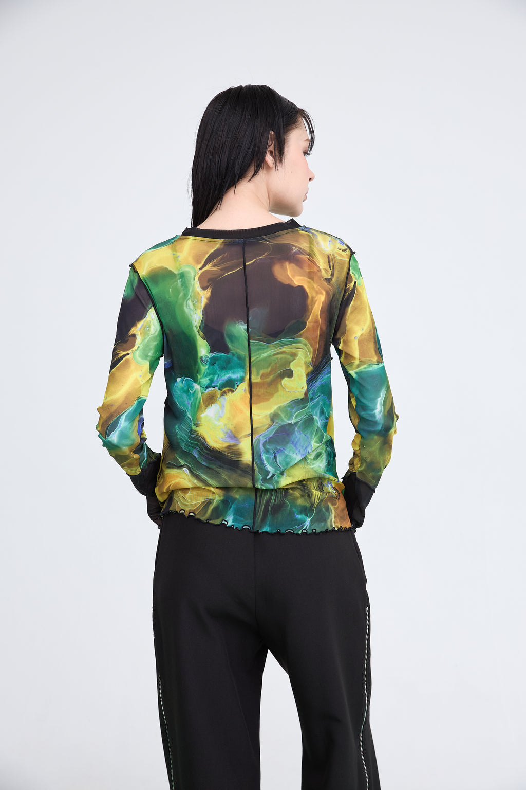 B'2nd別注 Marble Paint Mellow Crew Tops