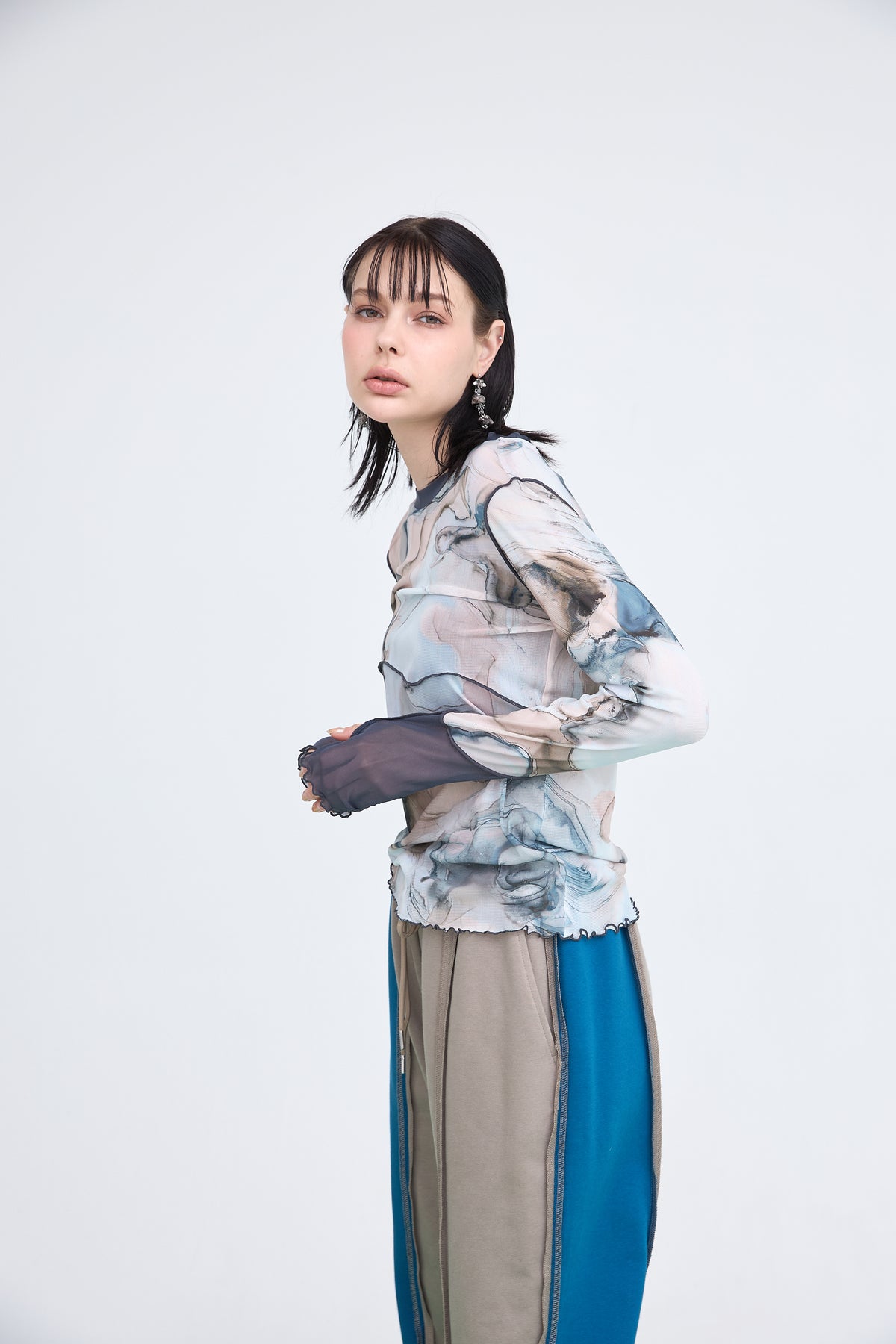 B'2nd別注 Marble Paint Mellow Crew Tops