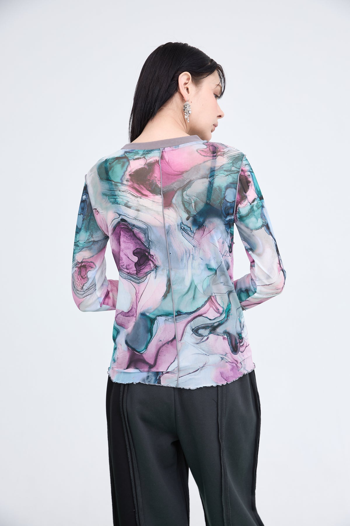 B'2nd別注 Marble Paint Mellow Crew Tops