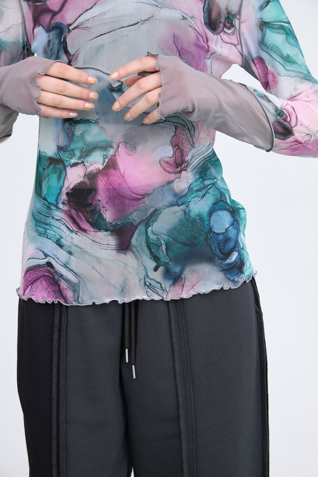 B'2nd別注 Marble Paint Mellow Crew Tops