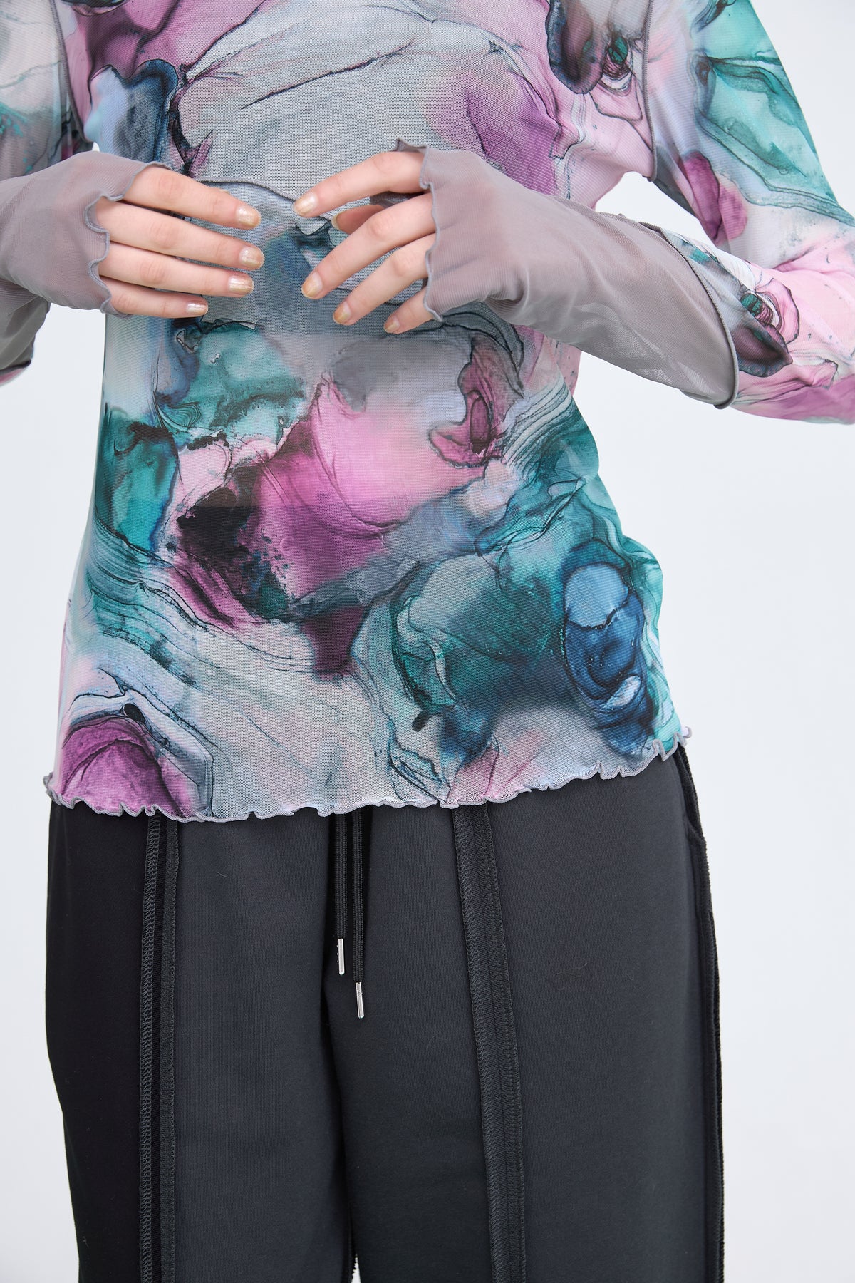 B'2nd別注 Marble Paint Mellow Crew Tops