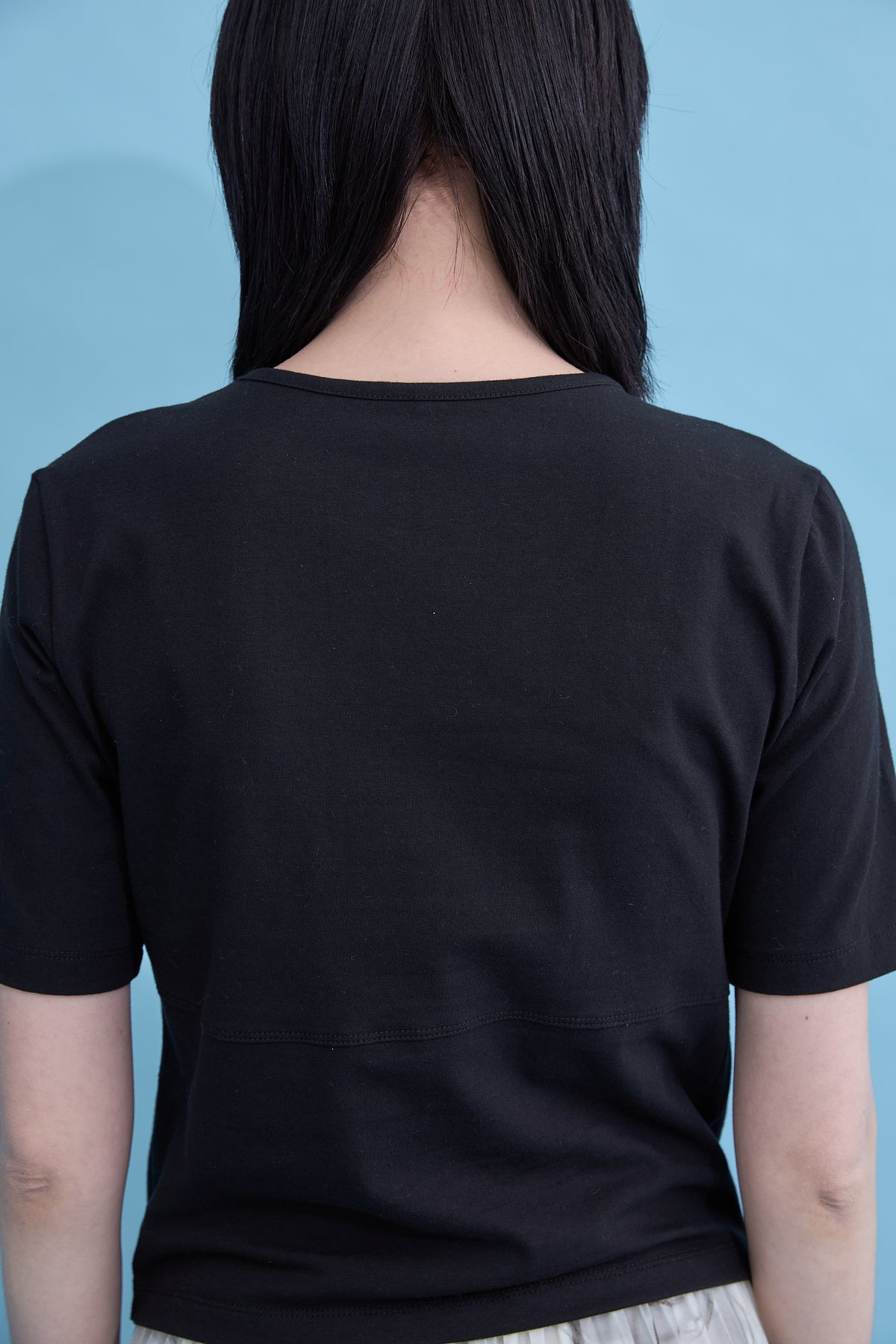 Irregular hem logo T-shirt
