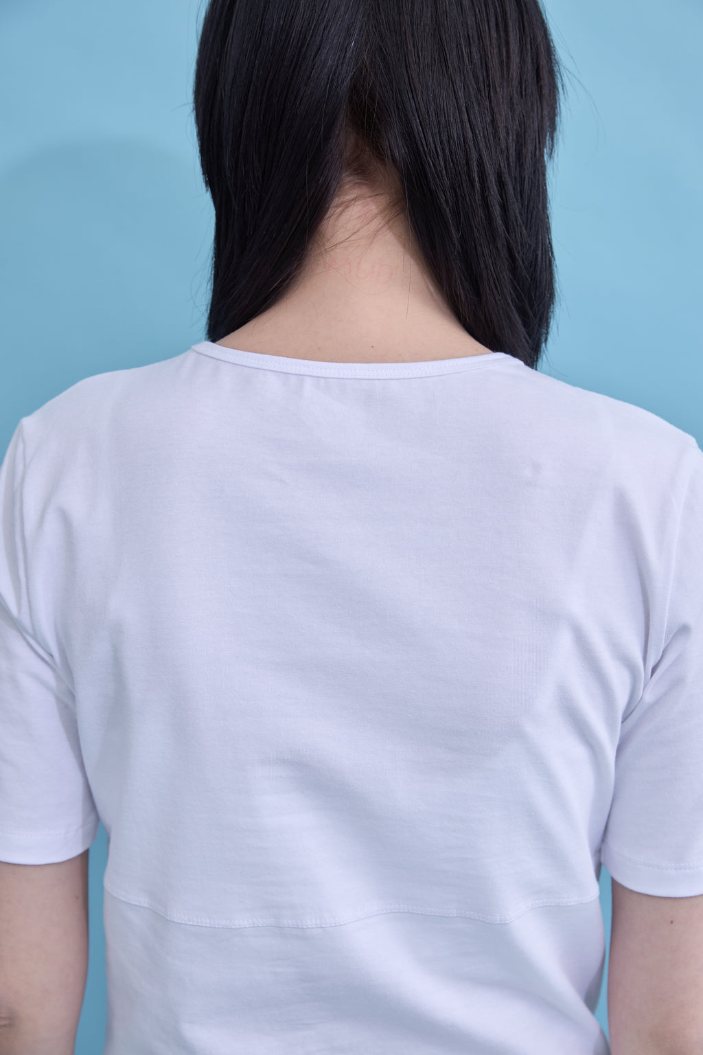 Irregular hem logo T-shirt