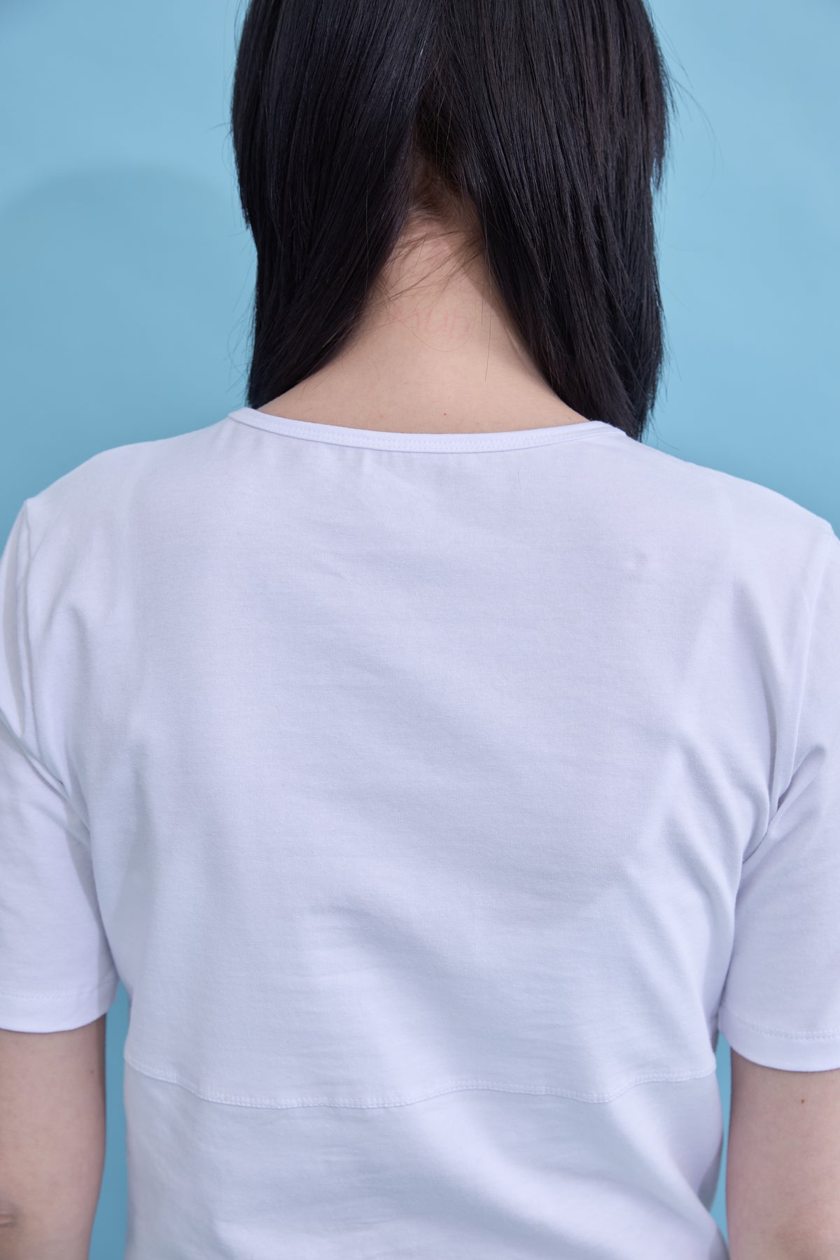 Irregular hem logo T-shirt
