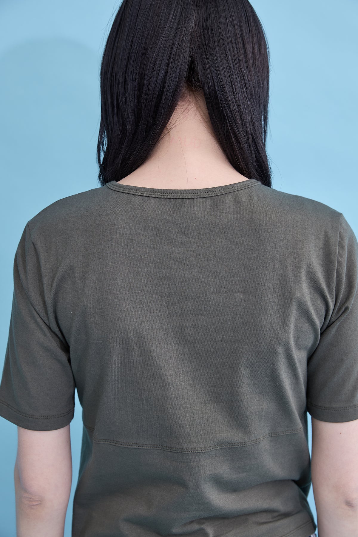 Irregular hem logo T-shirt