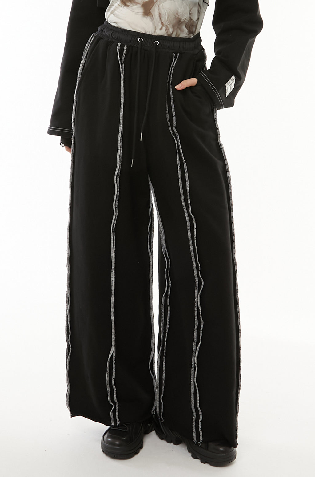 Heavyweight color stitch pants