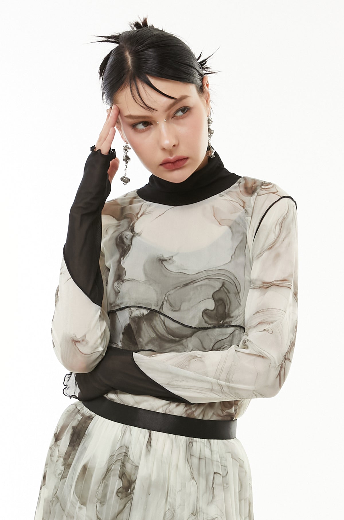 Marble paint mellow tops