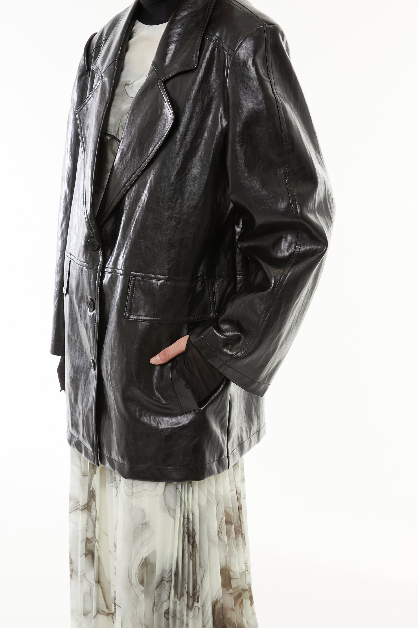【10月】Luster Faux Leather Jacket
