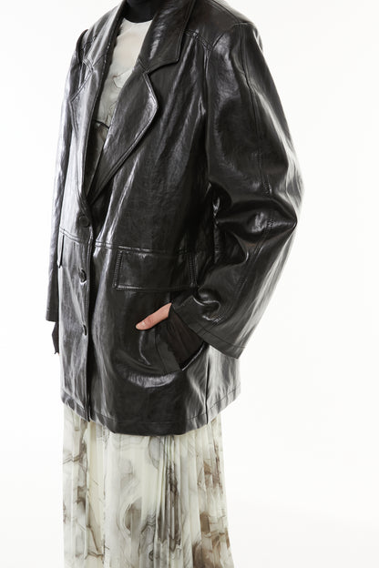 【10月】Luster Faux Leather Jacket