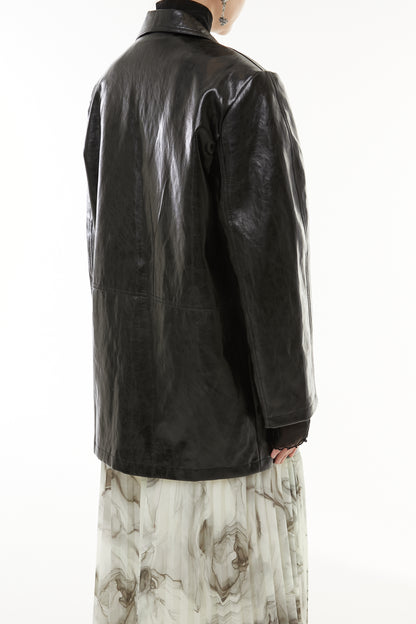 【10月】Luster Faux Leather Jacket