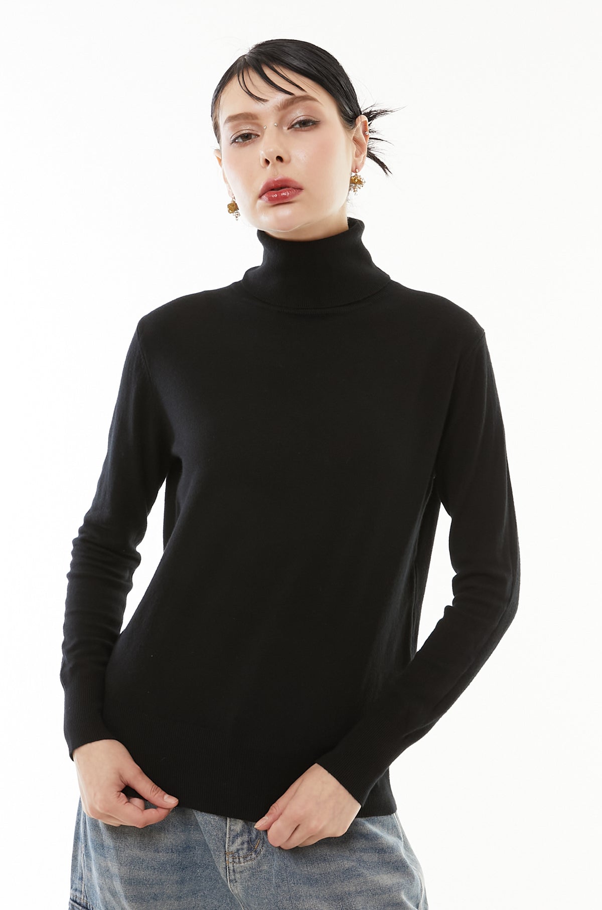 Cashmere wool turtle knit