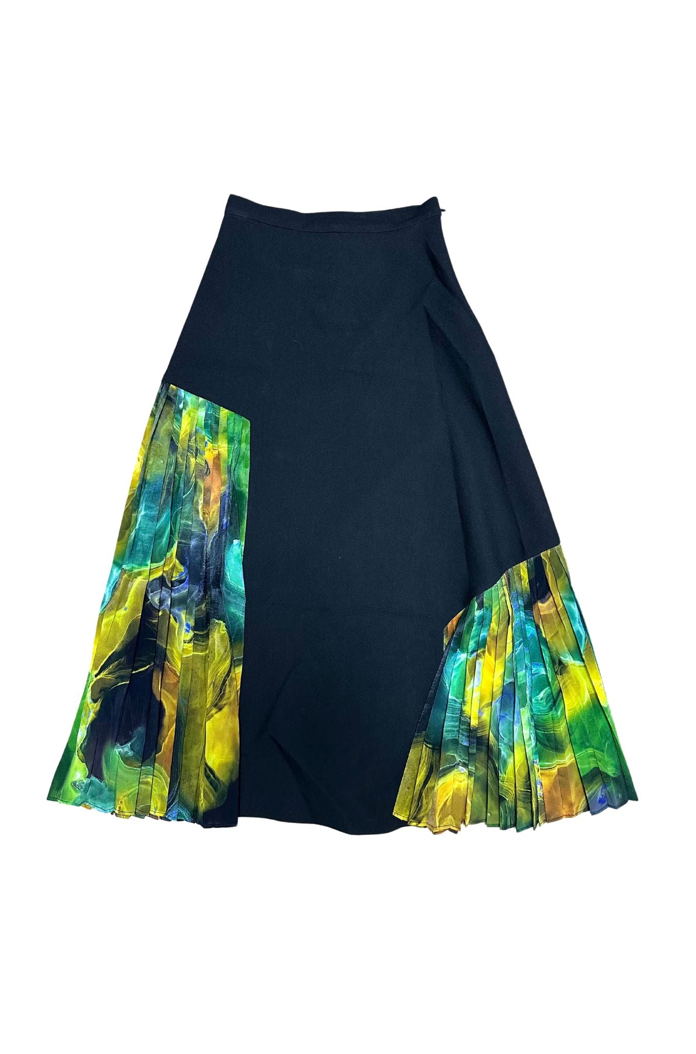 【OUTLET】Marble Paint Asymmetry Pleated Skirt