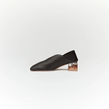 ERIN LETHER PUMPS【Black】
