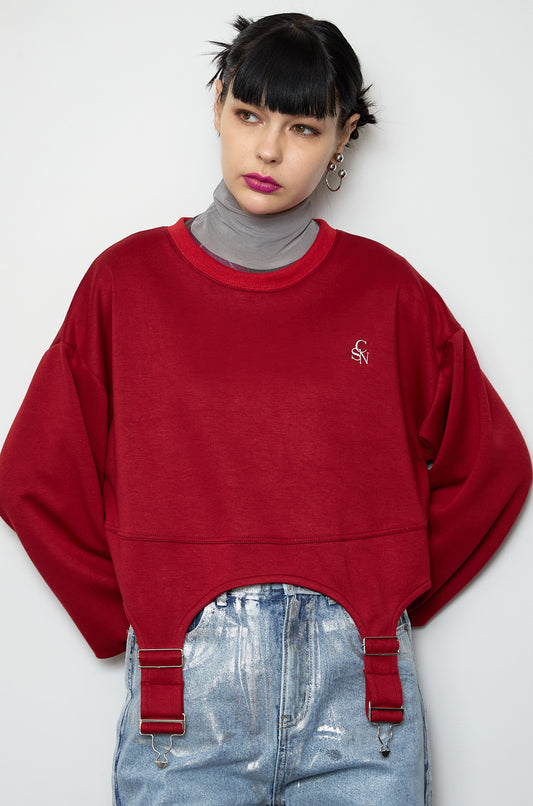 Irregular hem pullover