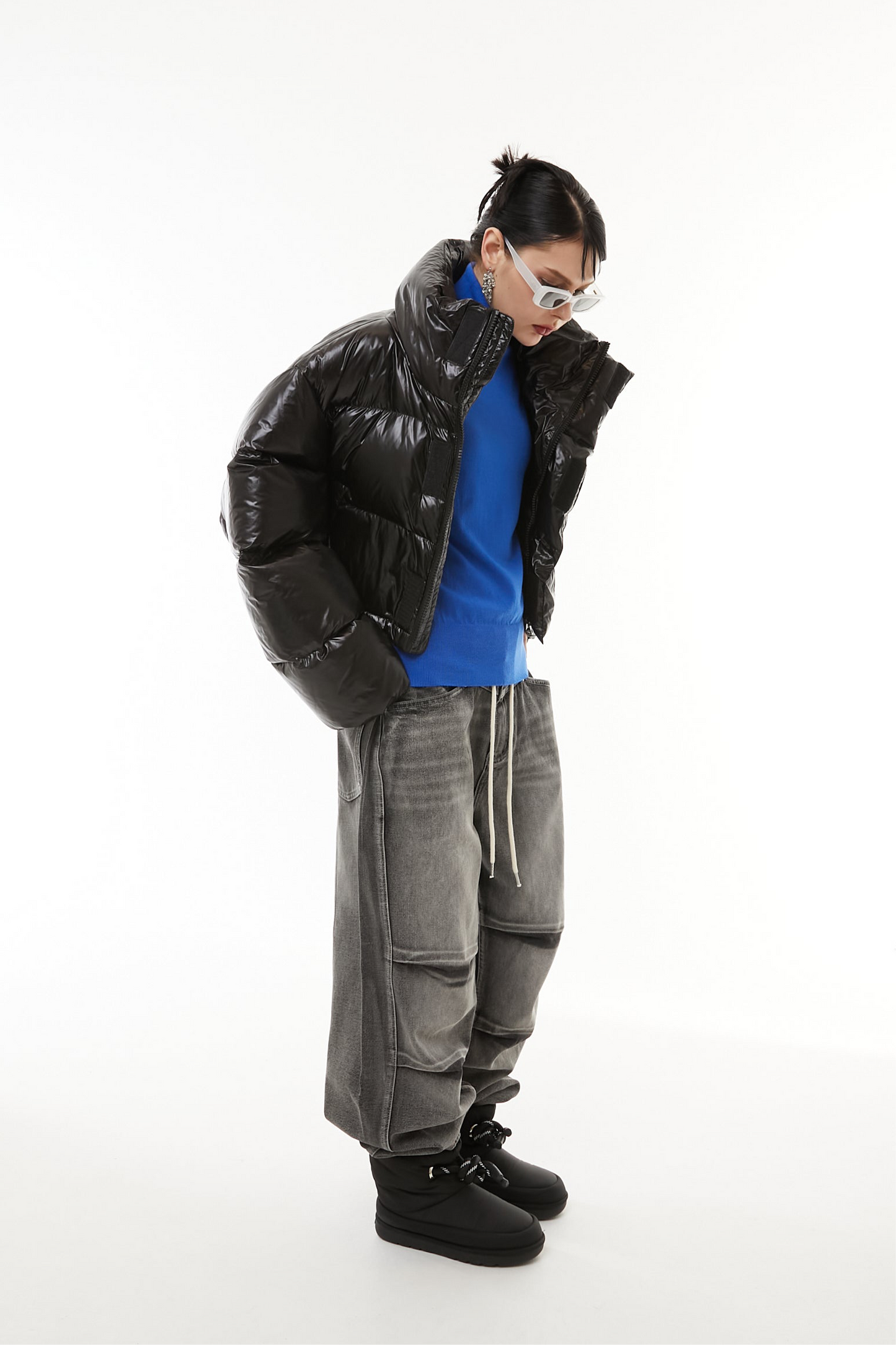 Cropped Light Down Jacket