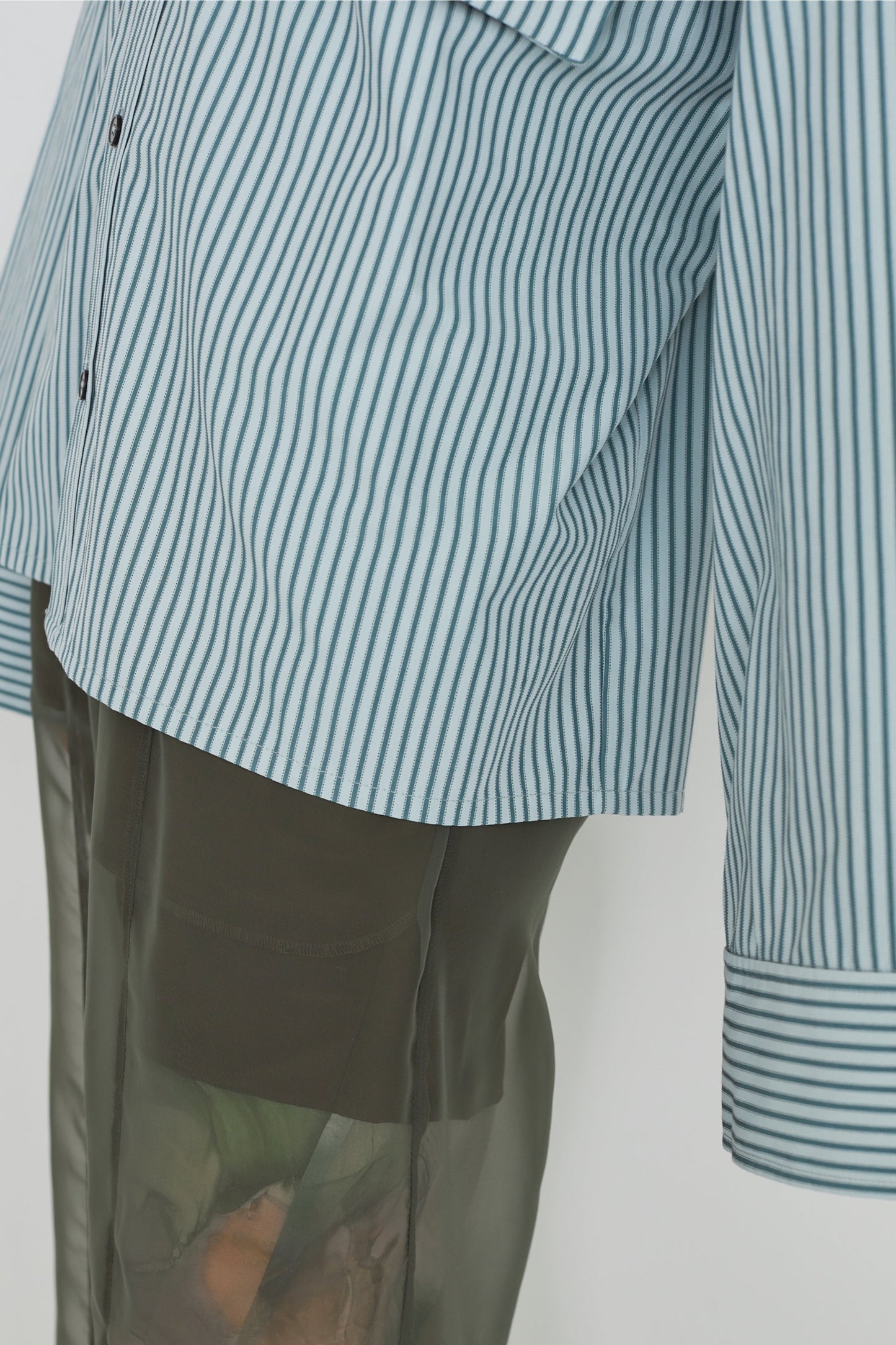 【SAMPLE SALE】Dobby stripe wide cuff shirt