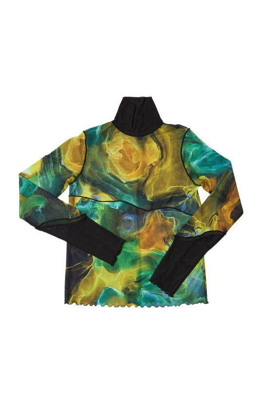 【OUTLET】Marble paint mellow tops