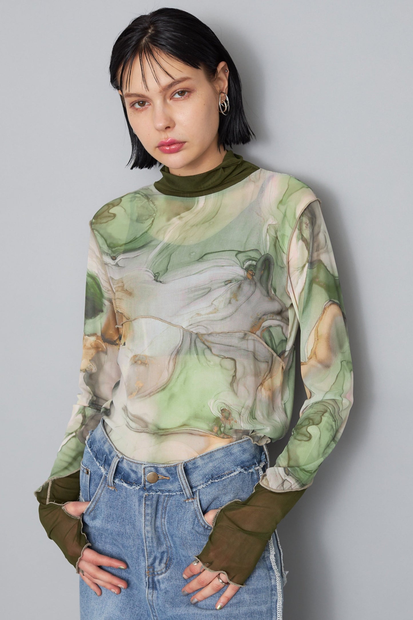 【SAMPLE SALE】Marble paint mellow tops