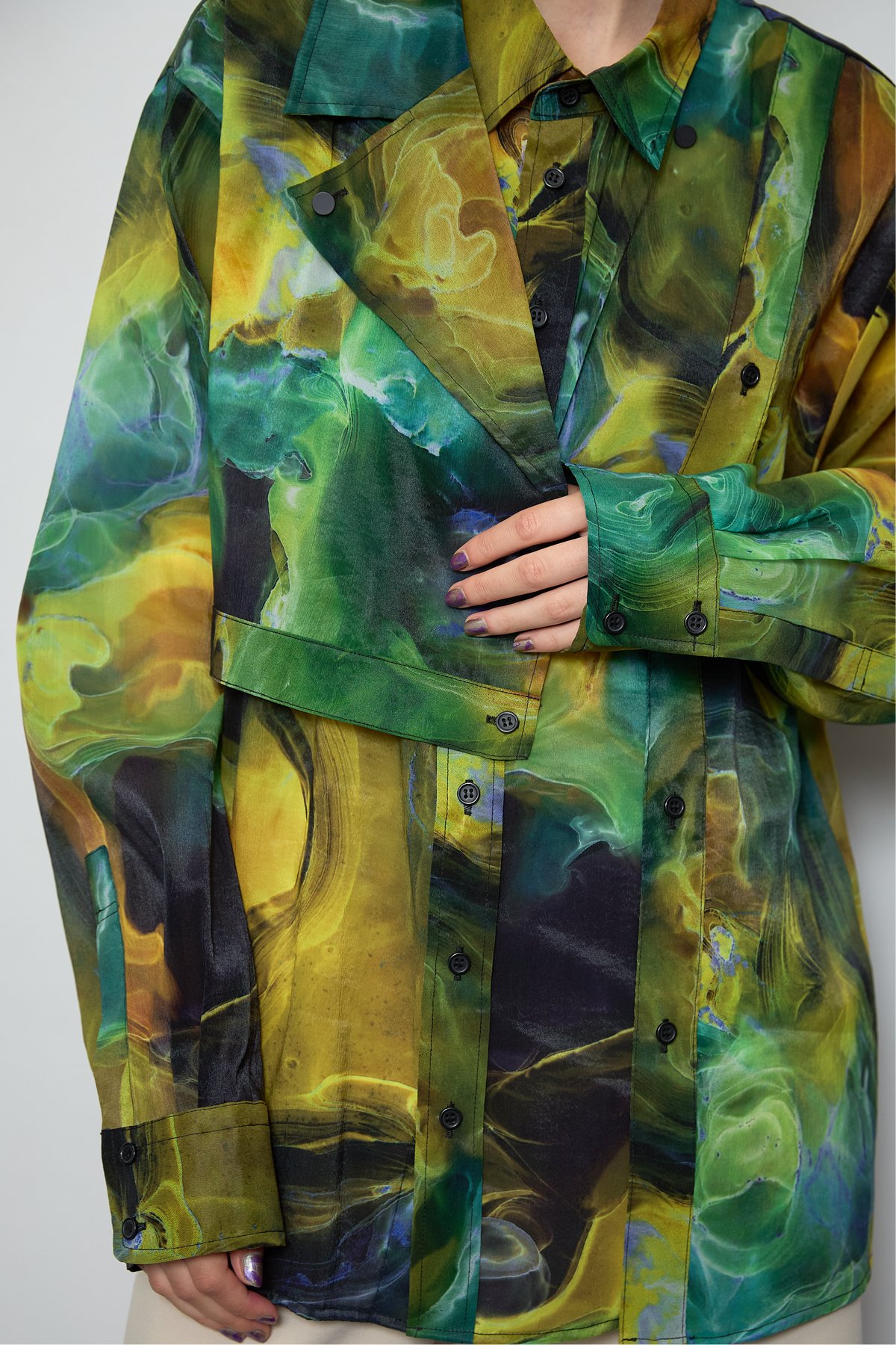 Marble paint big shirt