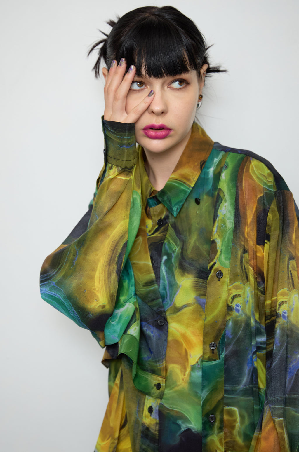 Marble paint big shirt
