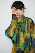 Marble paint big shirt