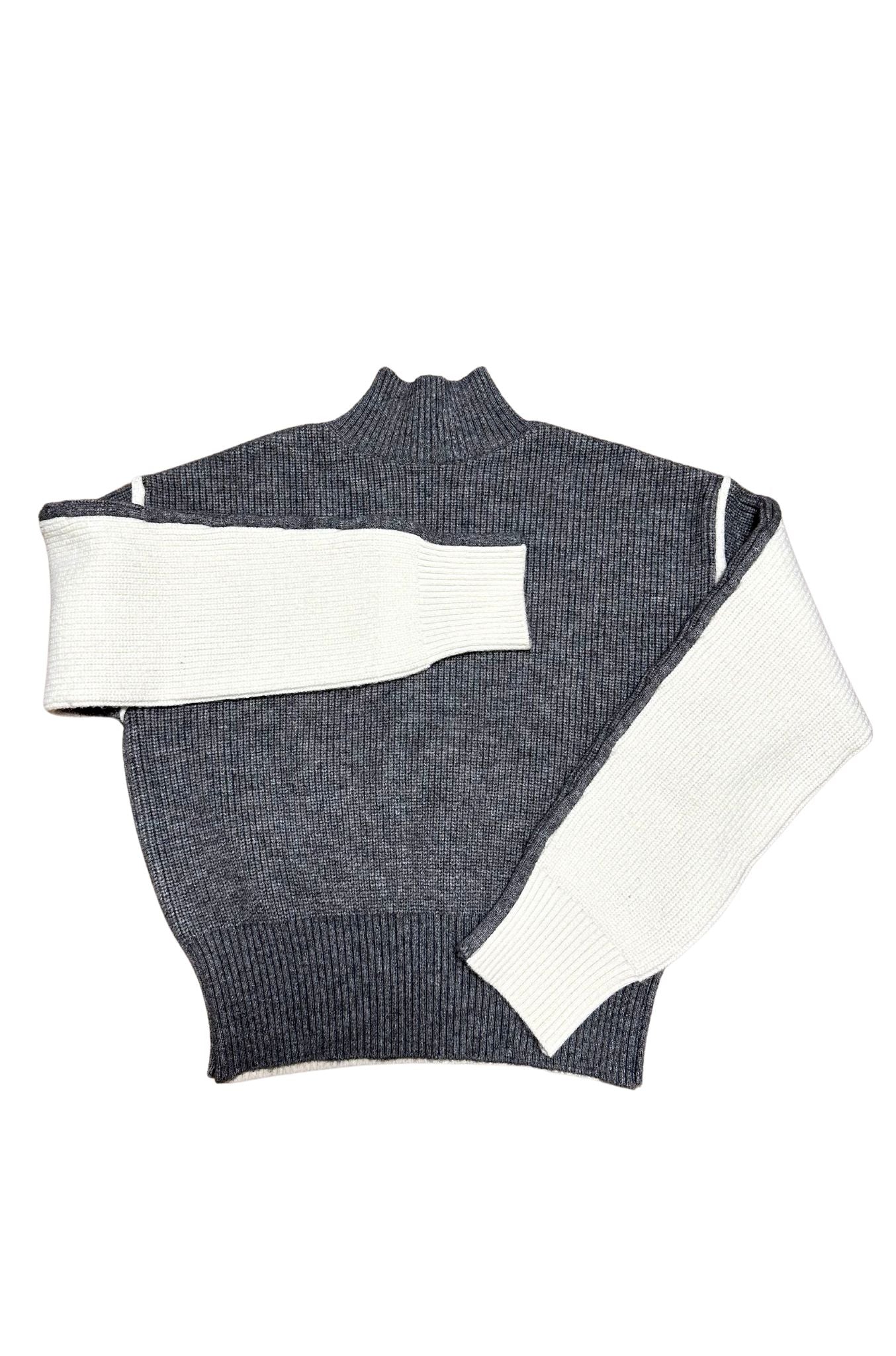 【SAMPLE SALE】2way bicolor turtle knit